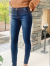 Mid Rise Super Skinny Dark Jeans